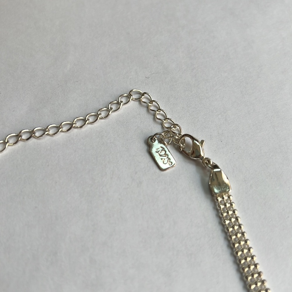 1928 Vintage Timeless Silver Choker Statement Necklace - Picture 8 of 12